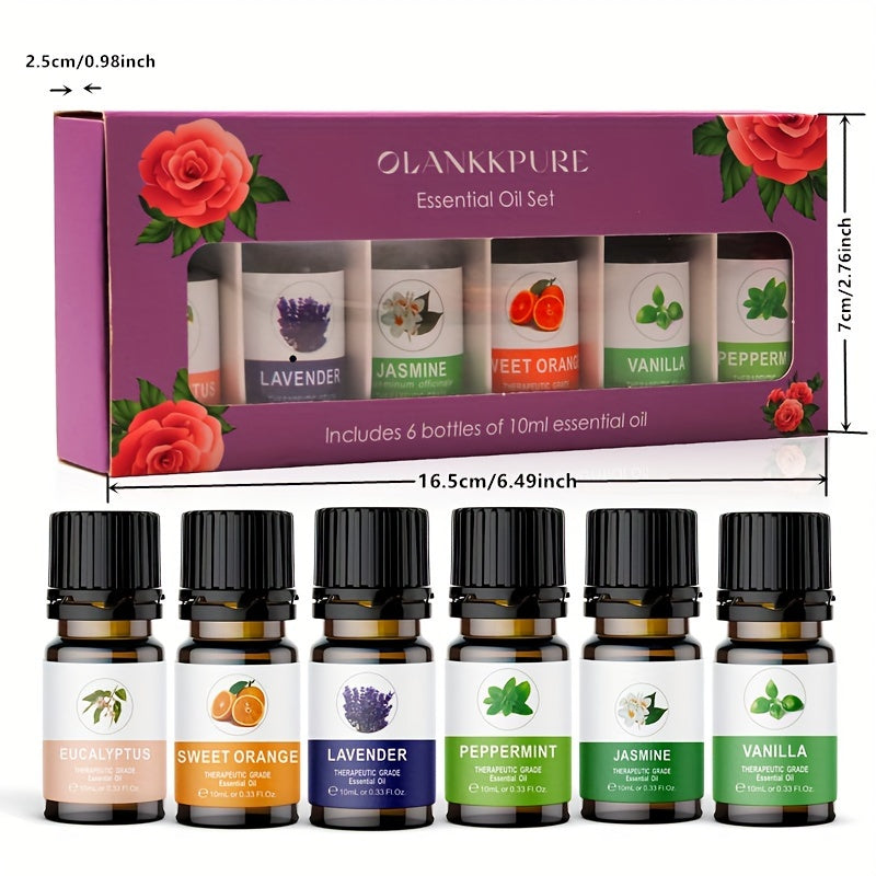 Aromatherapy Glass Bottles Essential Oil Set of 6-2